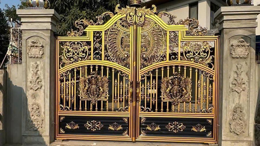 Cổng nhôm đúc áp lực 2 cánh
