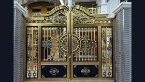 Cổng nhôm đúc nhà phố đẹp độc đáo