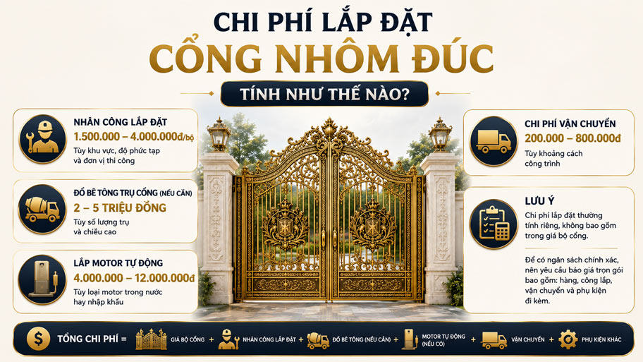 Lưu ý khi mua cổng nhôm đúc