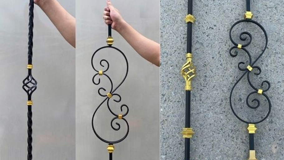 Mẫu con tiện cầu thang sắt mỹ thuật đẹp cho nhà phố