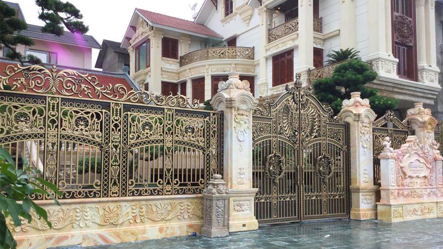 Mẫu hàng rào nhôm đúc đẹp