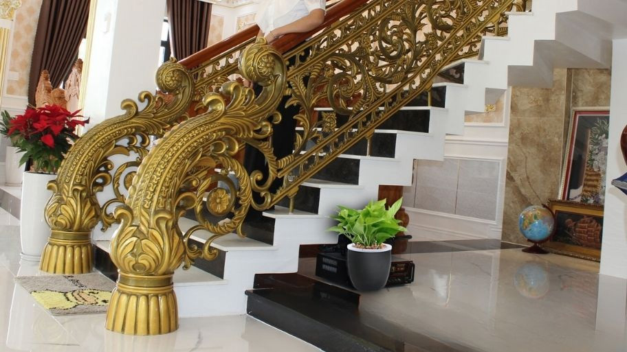 Mẫu trụ cầu thang đẹp độc đáo