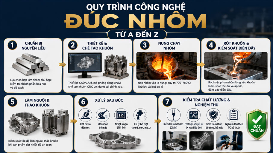 Quy trình công nghệ đúc nhôm