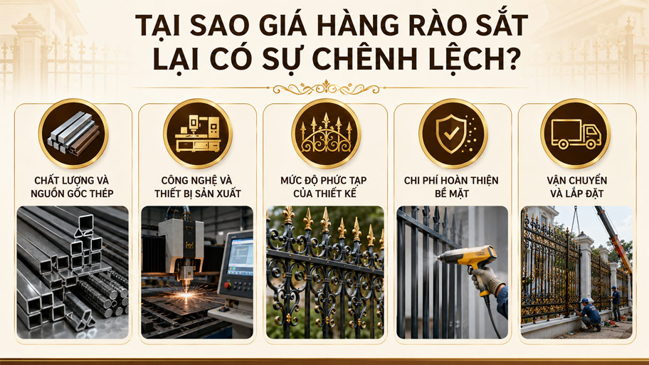 Tại sao giá hàng rào sắt lại có sự chênh lệch