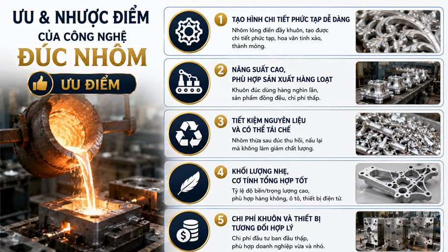Ưu điểm của công nghệ đúc nhôm